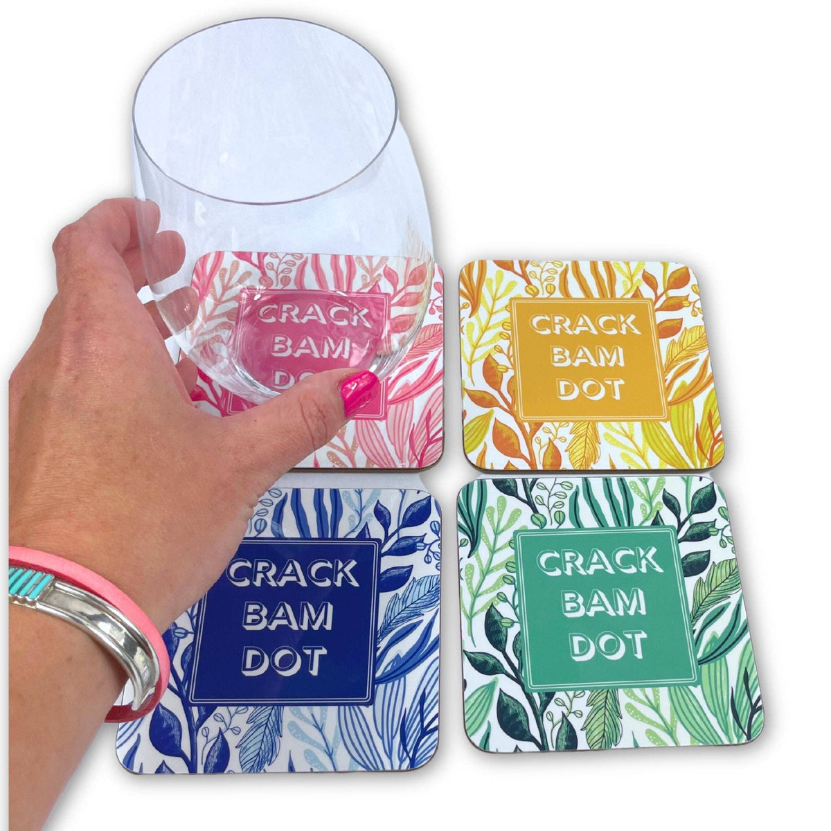 Mahjong Coasters, 4 Set. Colorful, Unique Mahjongg Gift for