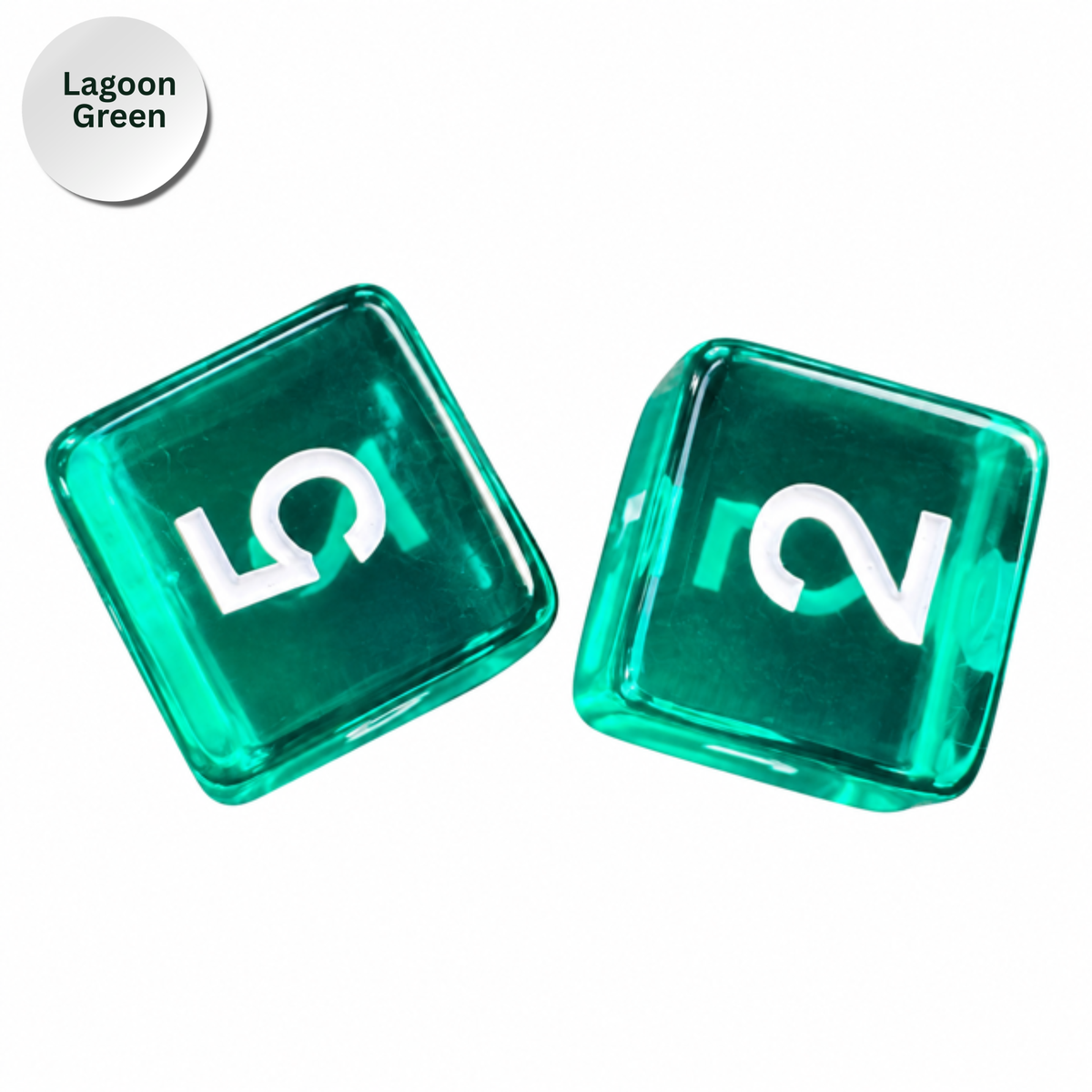 Colorful Jelly Translucent Mahjong Dice Gift Ready : Electric Lime