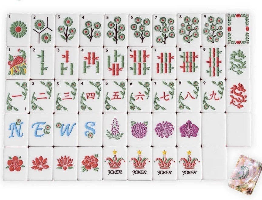 Blush and Bloom Mahjong Tile Set