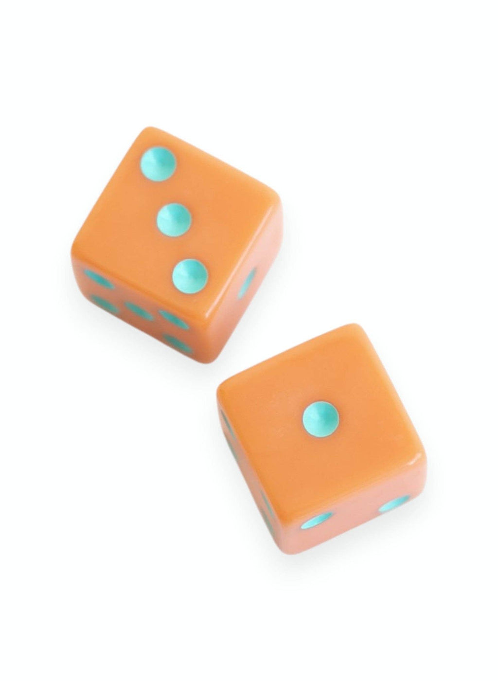 Dice (set of 2): Red with Light Pink