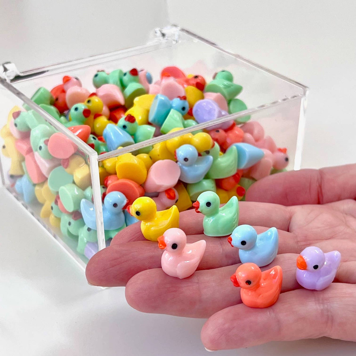 Little Colorful Ducks Miniature Figurines