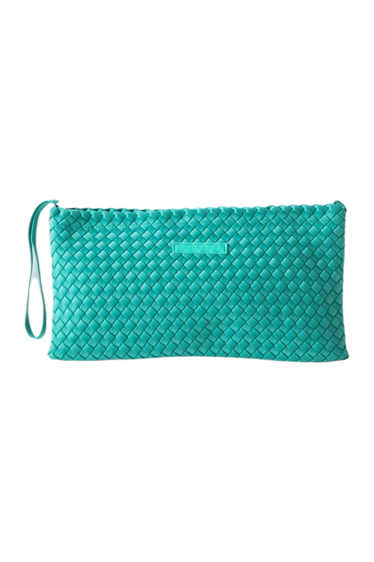 Woven Mahjong Tile Bag: Teal