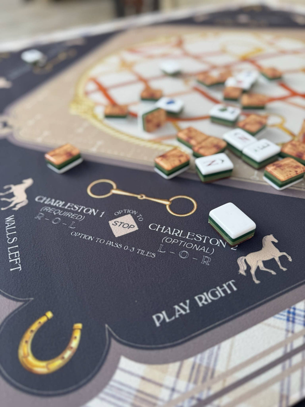 NEOPRENE Saddles & Silk Mahjong Mat | Equestrian