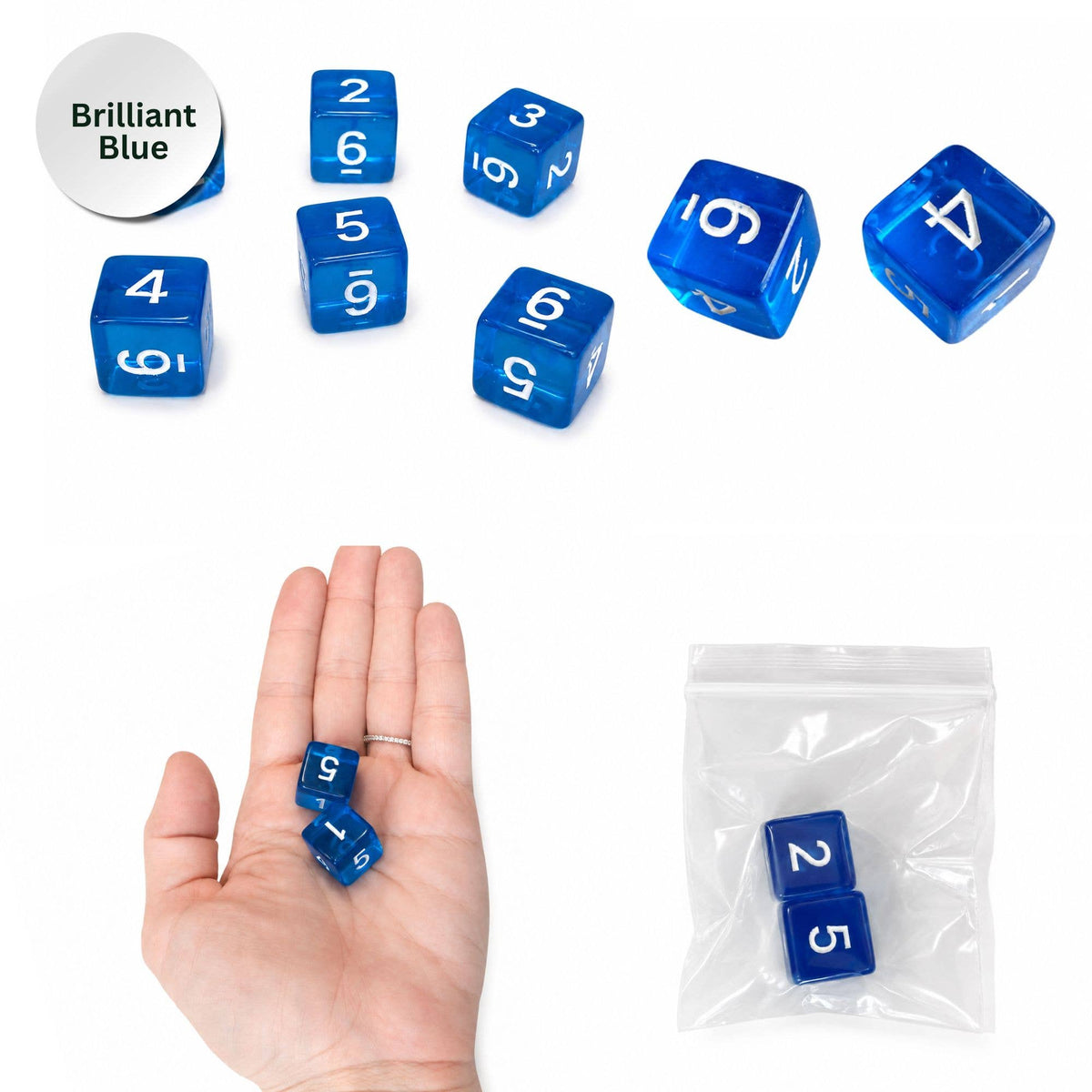 Colorful Jelly Translucent Mahjong Dice Gift Ready : Electric Lime