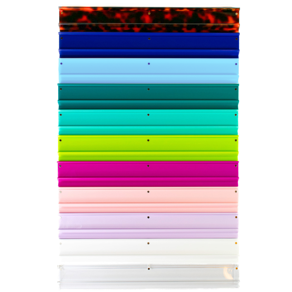 MAHJONG RACKS | Premium Acrylic | 4 Racks + 4 Pushers: Solid Macaron Purple