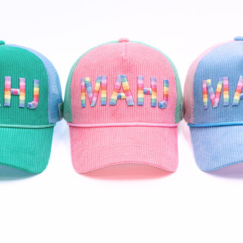 MAHJONG HAT | Corduroy Trucker | MAHJ: Green