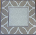 Taupe Geometric floral Mat