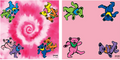 Grateful Dead x Bespoke Mahjong DOUBLE-SIDED MAT - DANCING BEARS - Pink