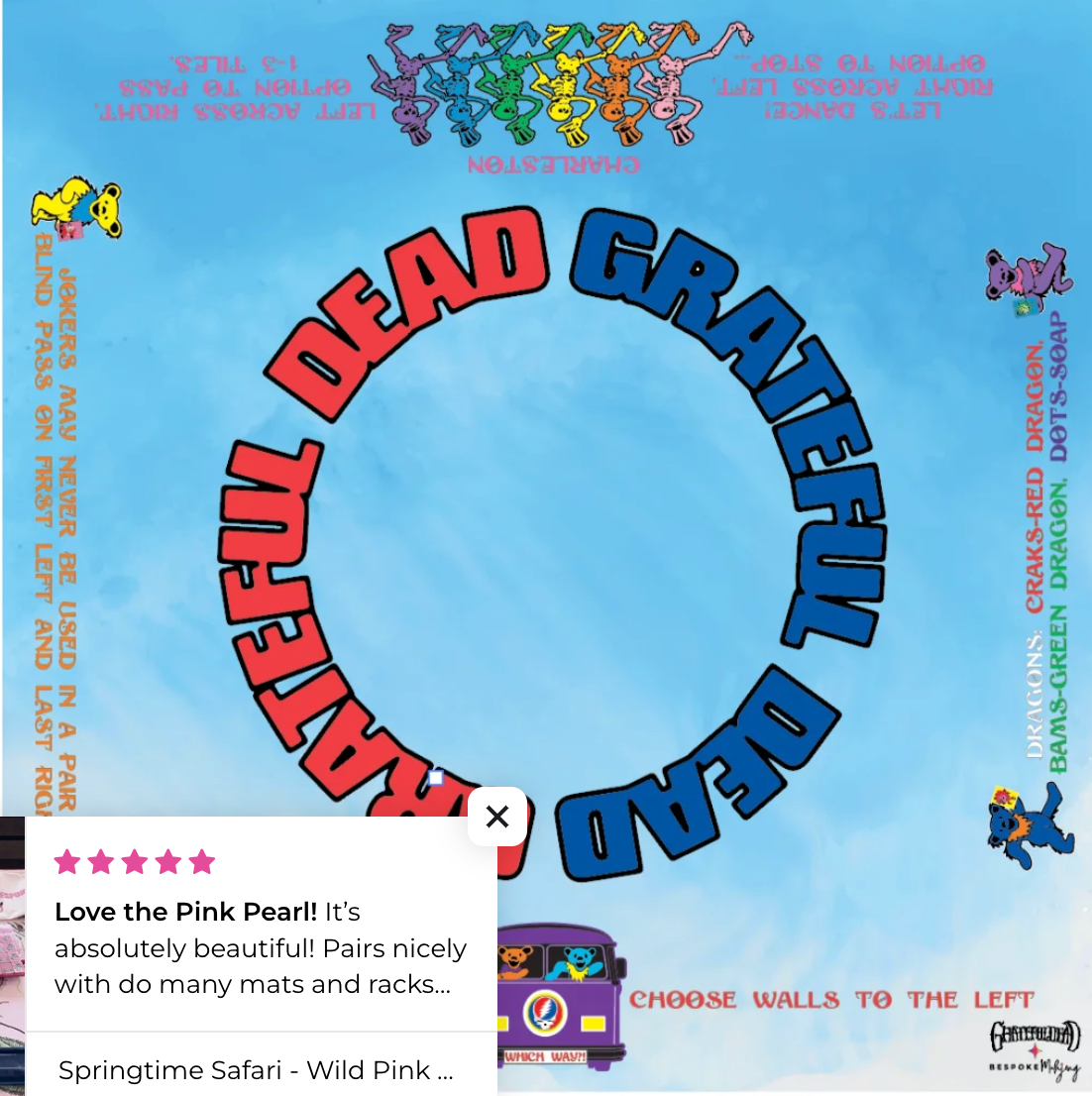 Grateful Dead x Bespoke Mahjong DOUBLE-SIDED MAT - SUNSHINE TO STARLIGHT