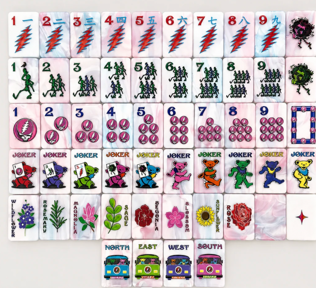Grateful Dead x Bespoke Mahjong - ROSE PINK TIE DYE PEARL