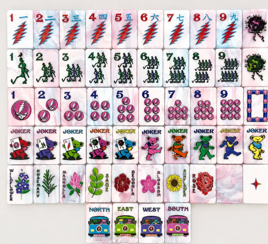 Grateful Dead x Bespoke Mahjong - ROSE PINK TIE DYE PEARL
