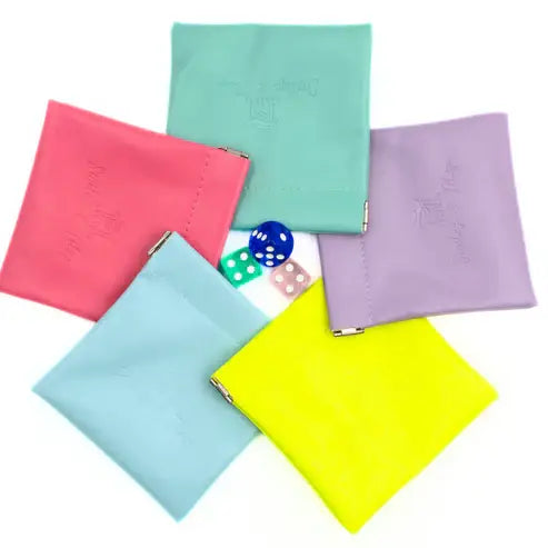 Coin, Dice, Extra Mahjong Tile Pouch  |  4x4" Bag  : Purple