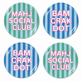 8" Mahjong Social Shatterproof Plates (Set of 4 Plates)