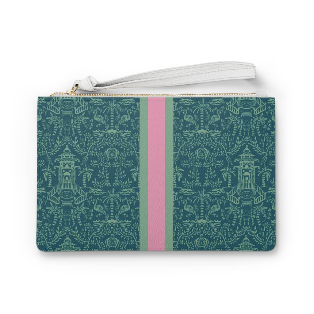 Britt Mills Mahjong Card Pouch (Faux-Leather): Palm Beach