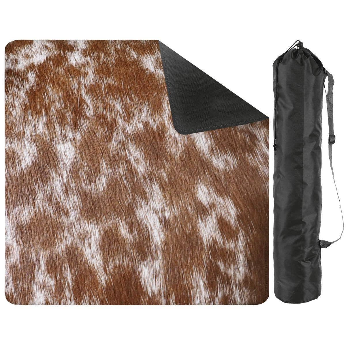 Cowhide Western Mahjong Mats | Cow Print Anders Ruff [Non Neoprene]: 31.5" x 31.5"