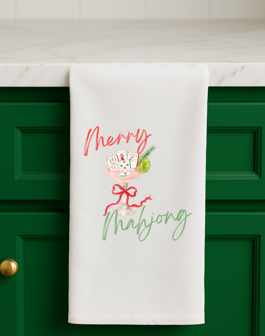 Mahjong Christmas gift towel holiday cute hostess gift