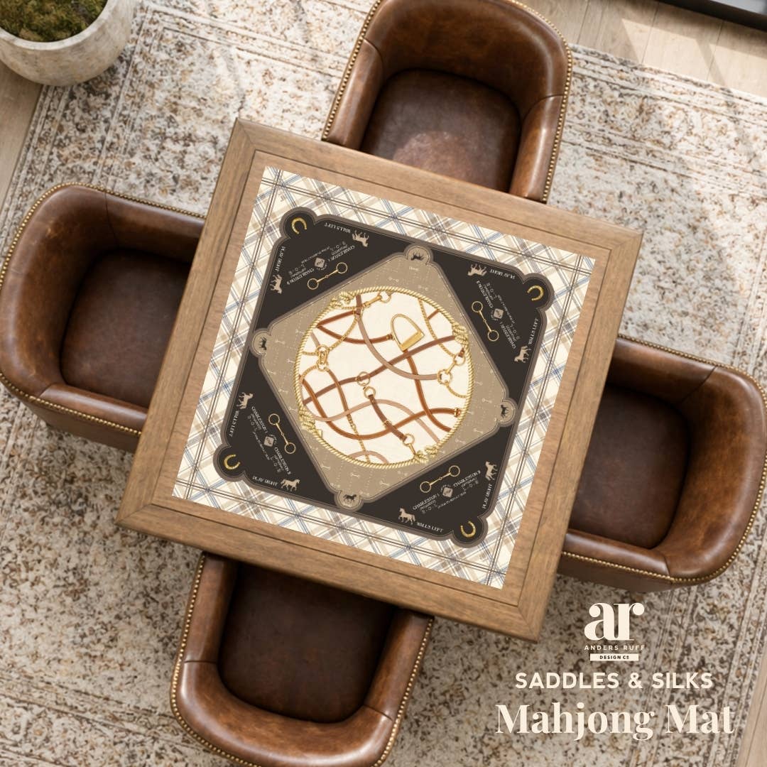 NEOPRENE Saddles & Silk Mahjong Mat | Equestrian