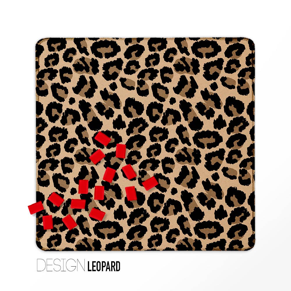 Mahjong Mat 31", Neoprene, Leopard, Tortoise, Tiger, Zebra: Antelope / Neoprene with bag