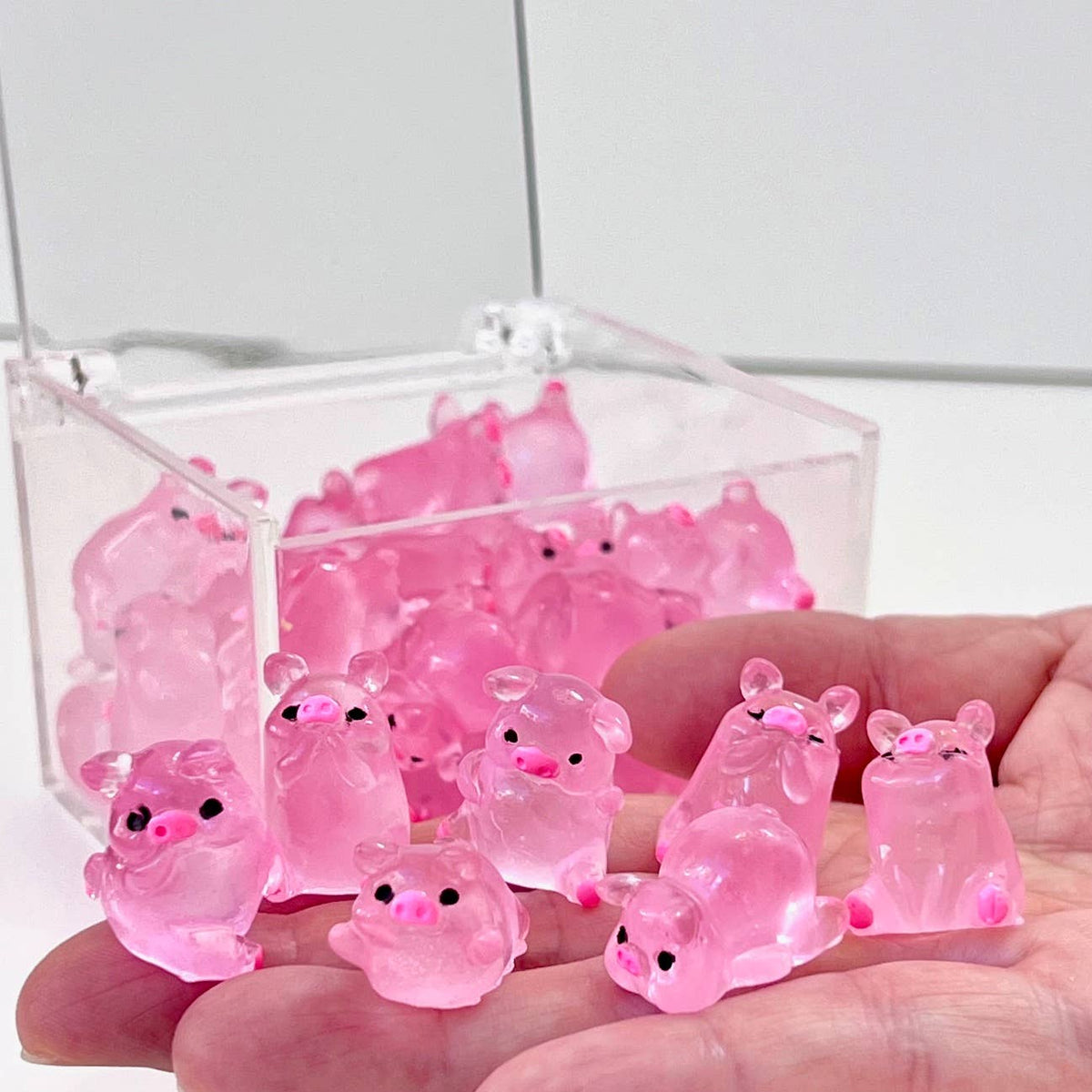 Pink Piggy Miniature Figurines