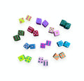 Dice (set of 2): Light Pink with Dark Green