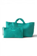 Mahjong Bag - Woven Carryall with Matching Tile Pouch: Peacock