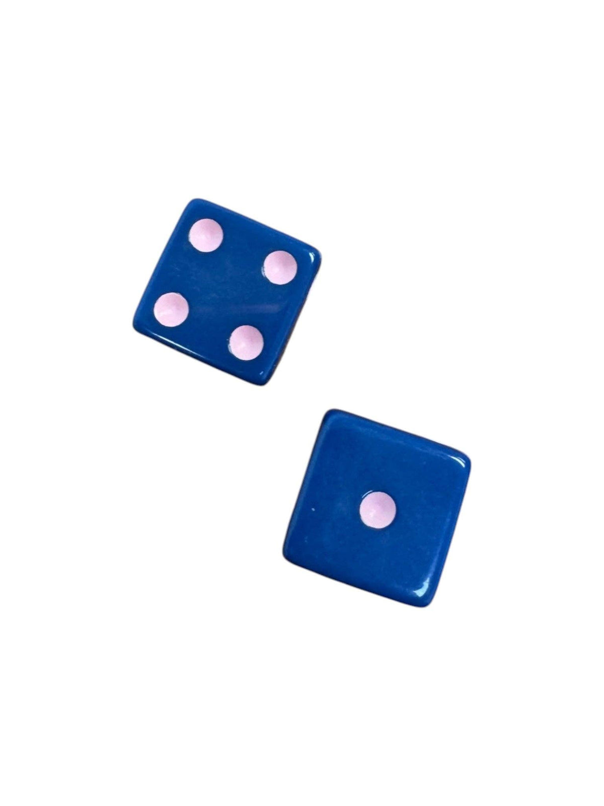 Dice (set of 2): Navy with Light Pink