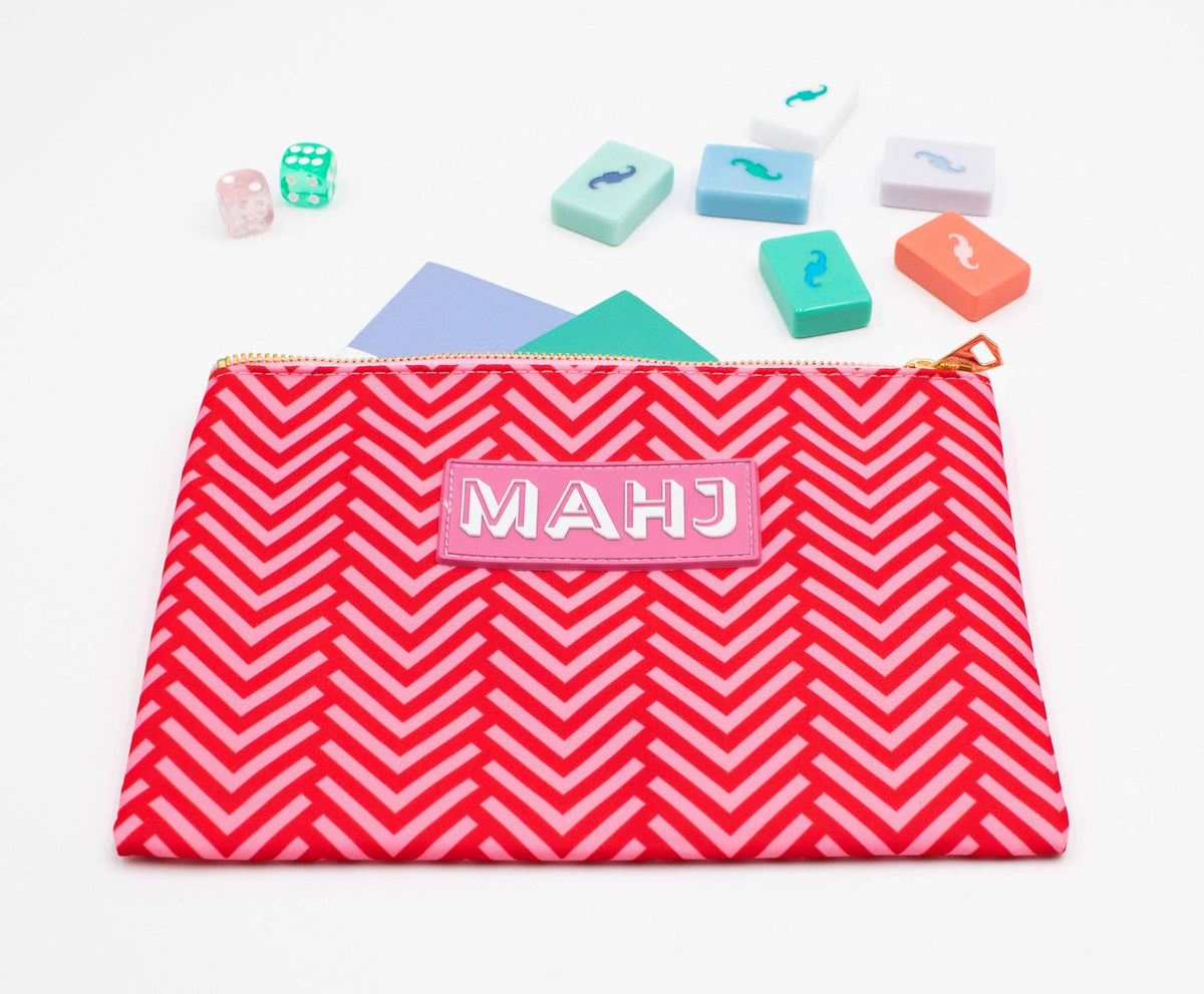 Premium Mahjong Card & Accessory Bag: Arrows- Purple Card & Accessory Bag