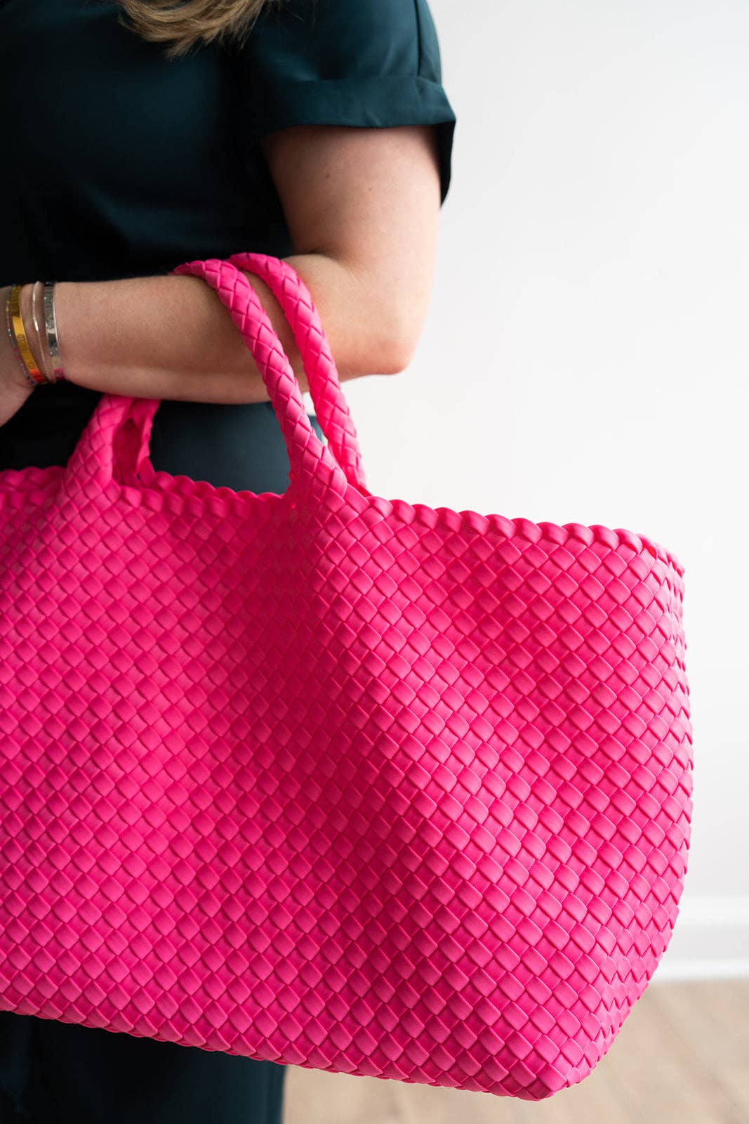 Mahjong Bag - Woven Carryall with Matching Tile Pouch: Peacock