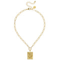 1 Bam Bird Mahjong Tile Paperclip Necklace