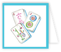 Handpainted Mahjong Tiles Enclosure Card