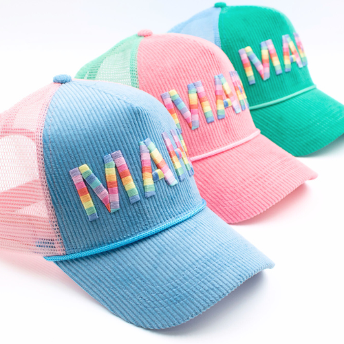 MAHJONG HAT | Corduroy Trucker | MAHJ: Green
