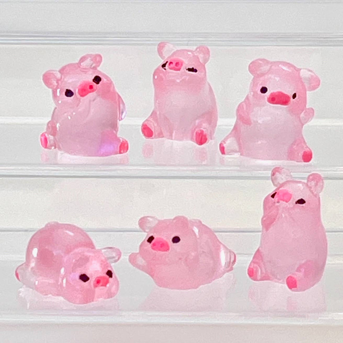 Pink Piggy Miniature Figurines