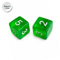 Colorful Jelly Translucent Mahjong Dice Gift Ready : Electric Lime