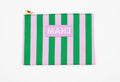 Premium Mahjong Card & Accessory Bag: Stripes- Purple & Green Card & Accessory Bag