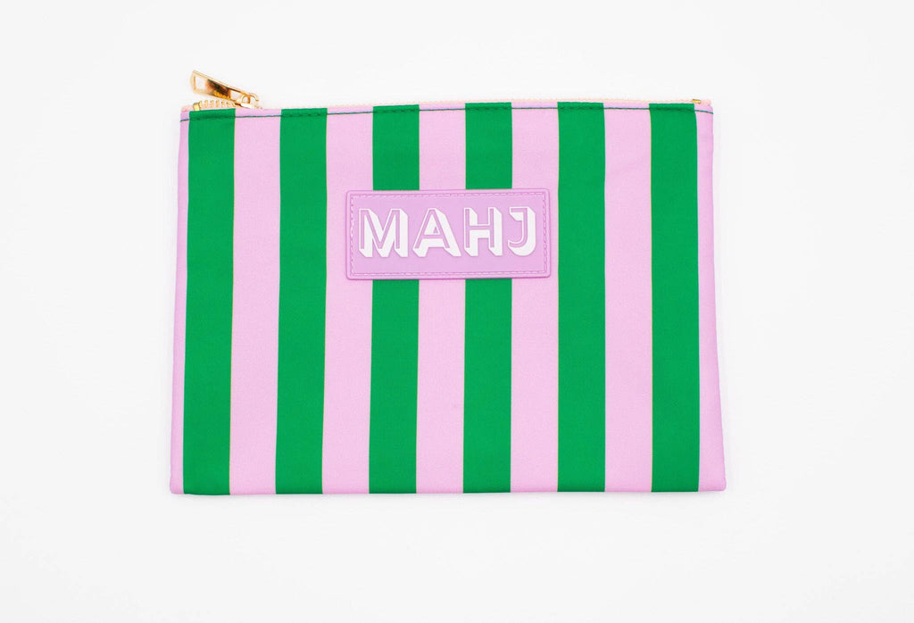 Premium Mahjong Card & Accessory Bag: IKAT- Blue Card & Accessory Bag