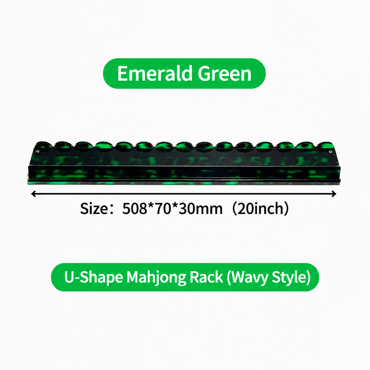 Acrylic Mahjong Push Rack – Tortoiseshell Style Tile Organizer for American Mahjong: 17‘’-Orange