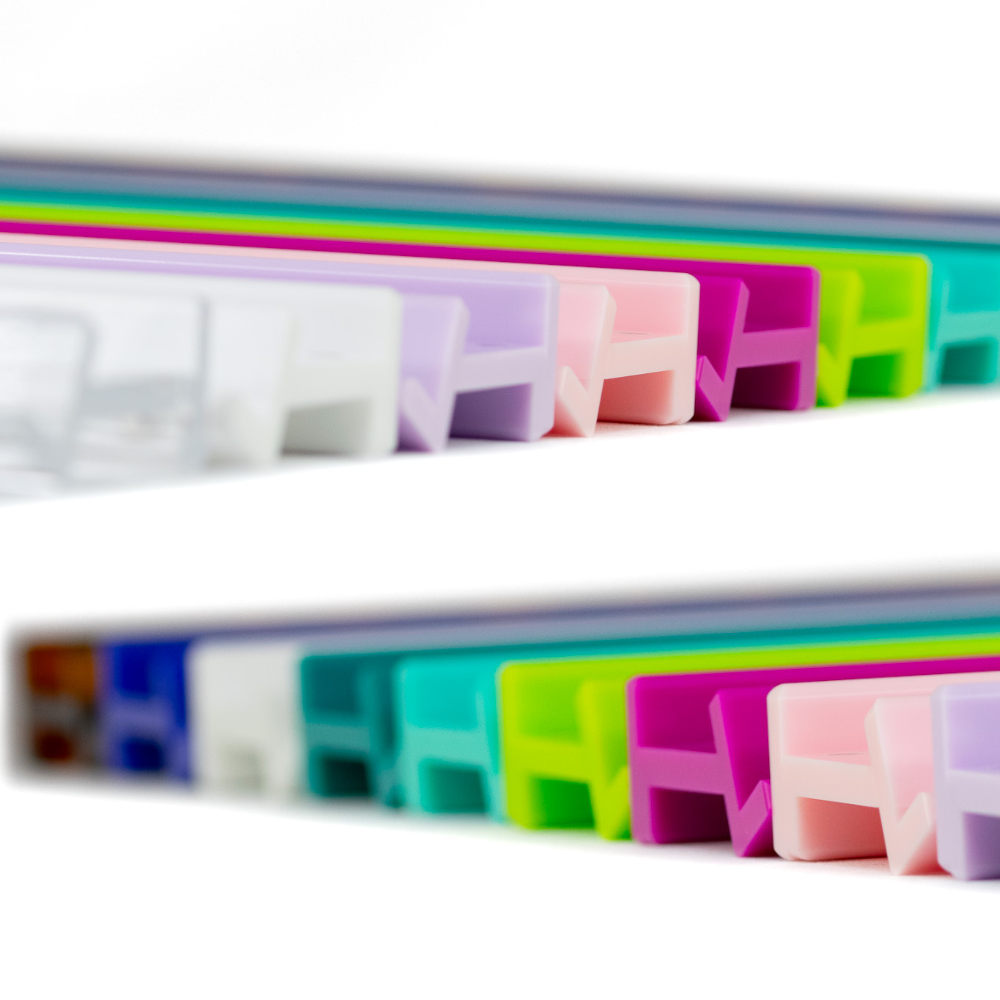 MAHJONG RACKS MFM | Premium Acrylic | 4 Racks + 4 Pushers: Solid Macaron Pink