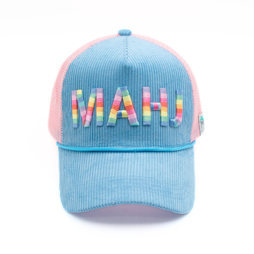 MAHJONG HAT | Corduroy Trucker | MAHJ: Blue
