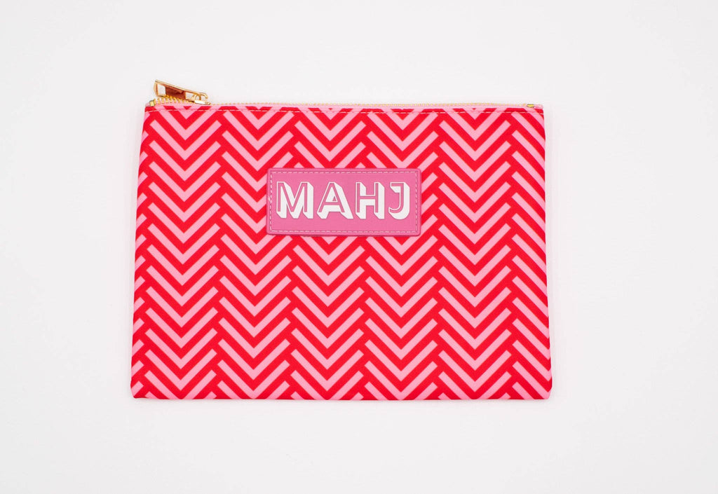 Premium Mahjong Card & Accessory Bag: Arrows- Purple Card & Accessory Bag
