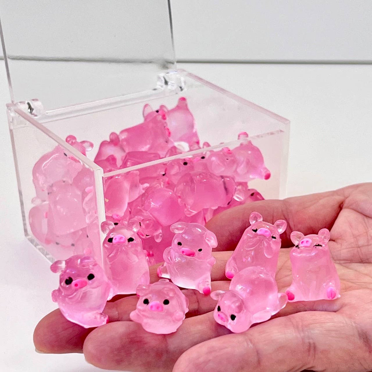 Pink Piggy Miniature Figurines