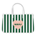 Mahjong Canvas Tote - Mahj Heart: 13 oz, 4" H