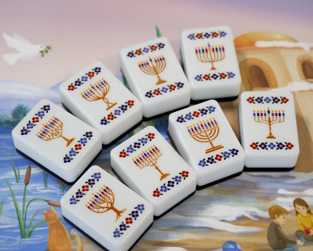 Brilliant Nights Hanukkah Mahjong Tile Set - RIM