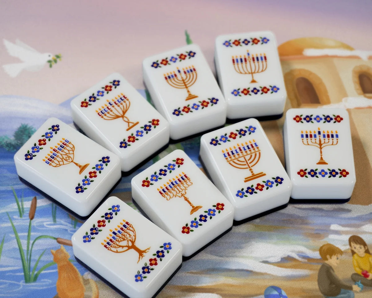 Brilliant Nights Hanukkah Mahjong Tile Set - RIM